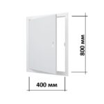 Люк ревизионный под плитку ЛТ4080МП белый с нажимным замком стальной с размерами