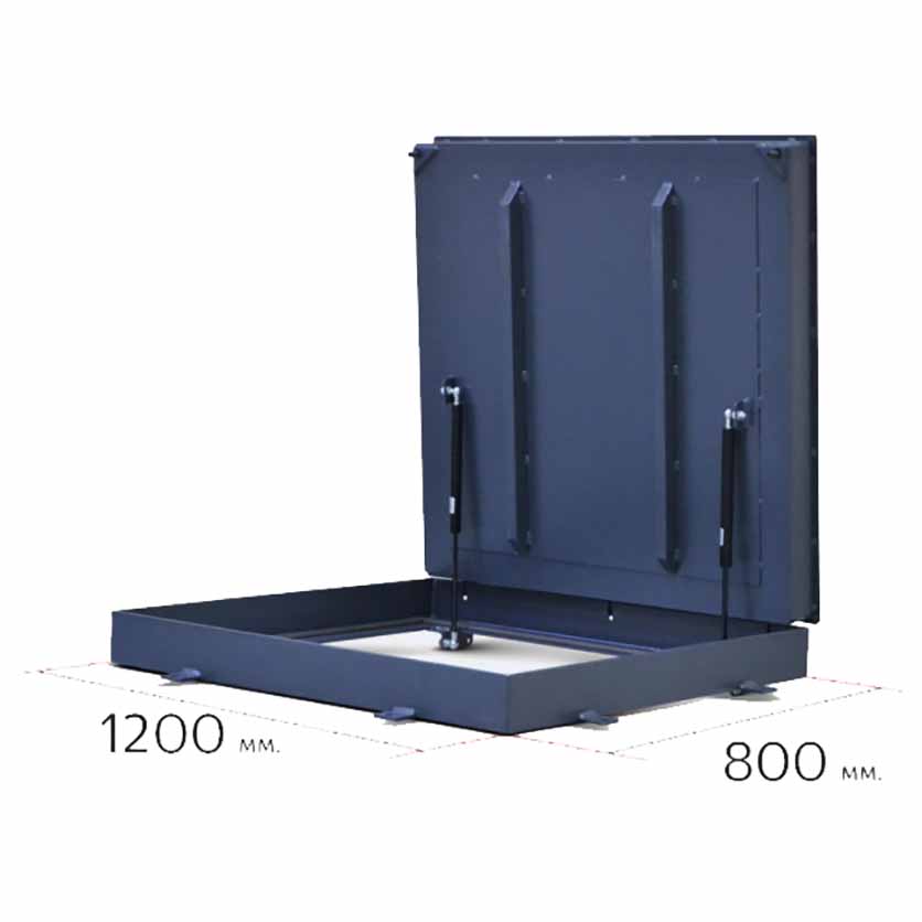 Стальной люк 800х1200П под брусчатку