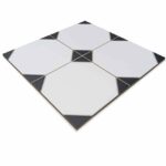 Canterbury Black белый керамогранит 33.3х33.3 с черными вставками вид 2