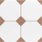 Canterbury Terra белый матовый керамогранит 33.3х33.3 с коричневыми вставками