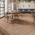 Фото в интерьере керамогранита Realonda Dover Cotto Blue 33.3x33.3