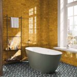 Керамическая плитка Ape Carmen genuine amber 6.5x20 фото в интерьере