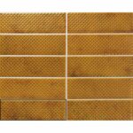 Керамическая плитка Ape carmen mimosa amber 6.5x20 оранжевый кабанчик со структурной эмалью