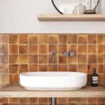 Керамическая плитка Hanoi burnt red 10x10 фото в интерьере