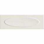 Керамическая плитка кабанчик белого цвета с геометрической фактурой Ape Carmen Capella Diamond 6.5x20