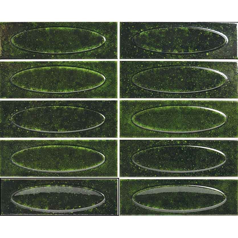 Керамическая плитка кабанчик зеленый Capella Emerald 6.2x20 см варианты оттенков в партии