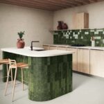 Керамическая плитка кабанчик зеленый Mimosa Emerald 6.2x20 см фото в интерьере