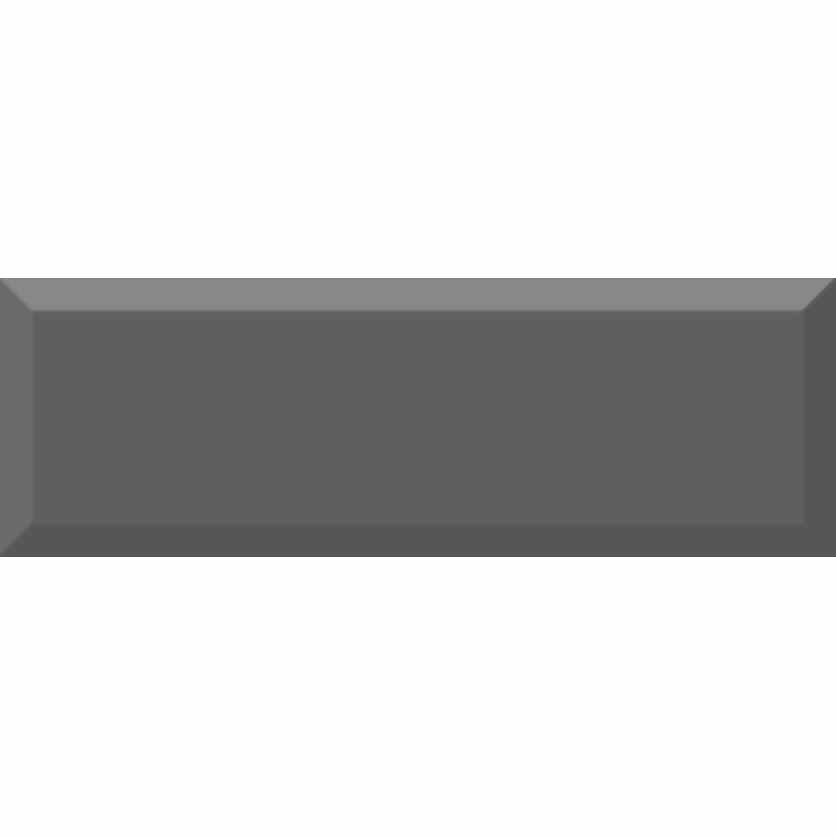 Керамическая плитка темно-серый кабанчик глянец Monocolor Biselado Brillo Maregno 10х30 Керамическая плитка темно-серый кабанчик глянец Monocolor Biselado Brillo Maregno 10х30