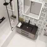 Керамогранит 45х45 Majolica grey светло-серый артикул 737198 фото в интерьере