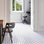 Керамогранит 45х45 Palmer белый с рисунком артикул 730182 фото в интерьере