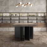 Керамогранит Pamesa Cr. Lux Noor Nut Pul. Rect. 60x120 фото в интерьере