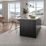 Керамогранит Pamesa Vintage Black 45x45 матовая с узорами фото в интерьере