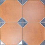 Керамогранит Realonda Dover Cotto Blue 33.3x33.3 см терракотовый с голубыми вставками