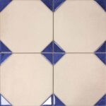 Керамогранит Realonda Dover Sand Cobalt 33.3x33.3 бежевый со вставками цвета кобальт