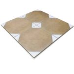 Керамогранит Realonda Dover Terra White 33.3x33.3 см терракотовый с белыми вставками вид 2