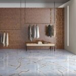 Керамогранит зеленый мрамор Pamesa Cr. Lux Nirvana Pul. Rect. 60x120 фото в интерьере