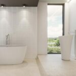 Матовый керамогранит Pamesa Ropalano pietra sand 90x90 фото в интерьере 2