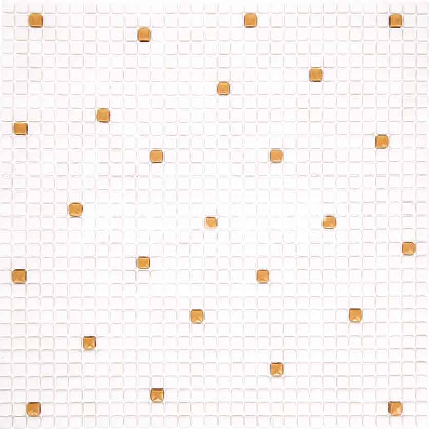 мозаика на сетке белая AGKV-03 303х303 толщина 6 мм