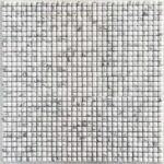 мозаика на сетке стеклянная AGKV-01 303х303 под белый мрамор