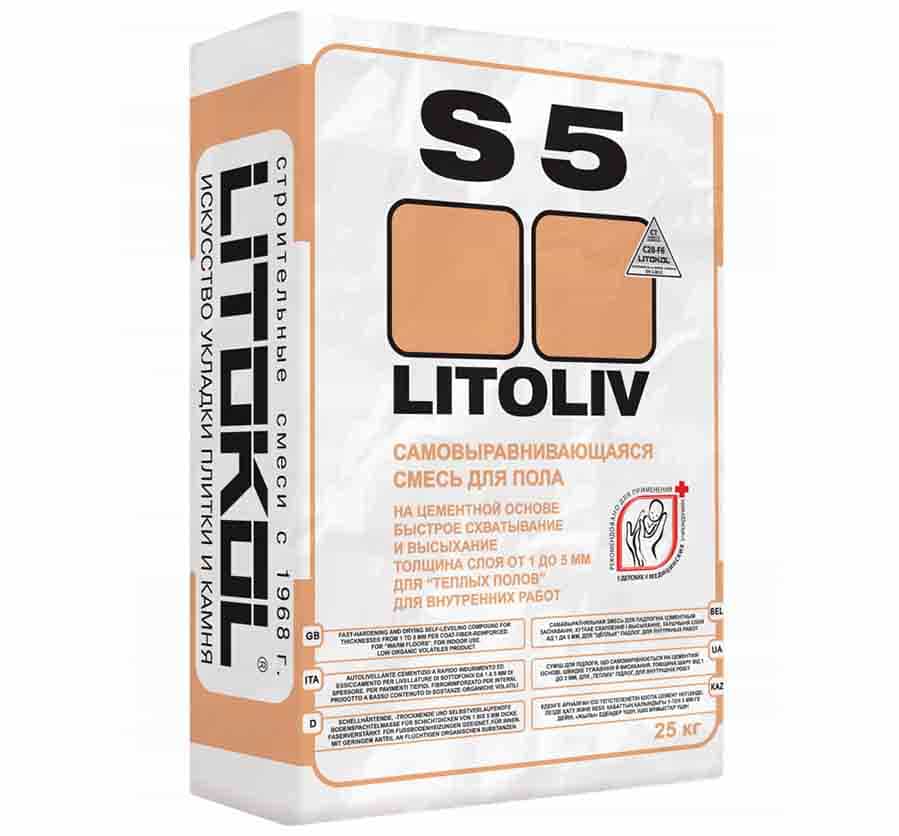Наливной пол быстротвердеющий Litokol LITOLIV S5 в мешаках 25 кг Наливной пол быстротвердеющий Litokol LITOLIV S5 в мешаках 25 кг