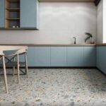 Pietra Gre Di Multi 60x60 керамогранит терраццо фото в интерьере