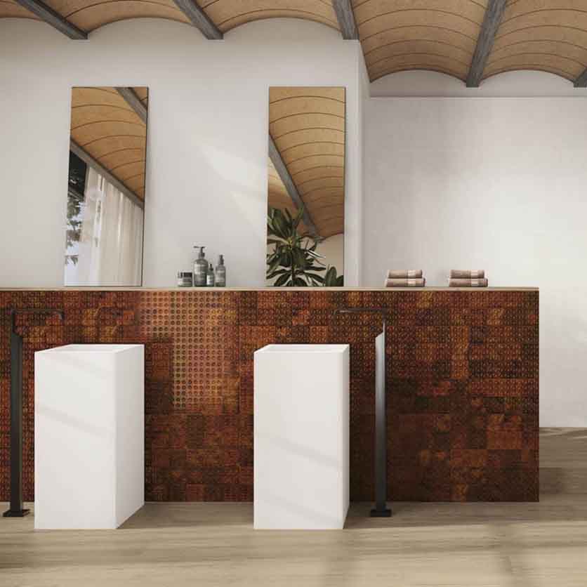 Керамическая плитка бордового цвета испания Ape Carmen Acrux Garnet 10x10 см плитка испанская Ape carmen Acrux garnet 10X10 фото в интерьере