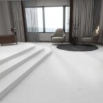 керамогранит белый мрамор L60315 60х60 см фото в интерьере