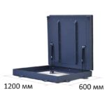 Стальной люк 600х1200 под брусчатку неоцинкованный