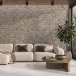 Фото в интерьере керамогранита HDC Makalu nature 33.3x65 см
